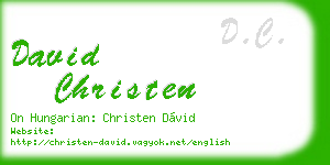 david christen business card